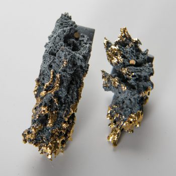 Cercei Sponge cu tija-bijuterie-raluca-buzura