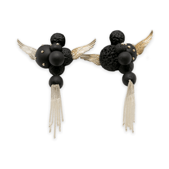 Cercei ”Eden” compoziție sfere-bijuterie-maria-filipescu